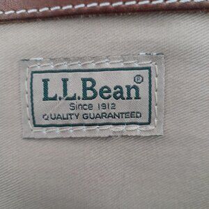 Vintage Leather LL Bean Crossbody Briefcase Casual Travel Mens